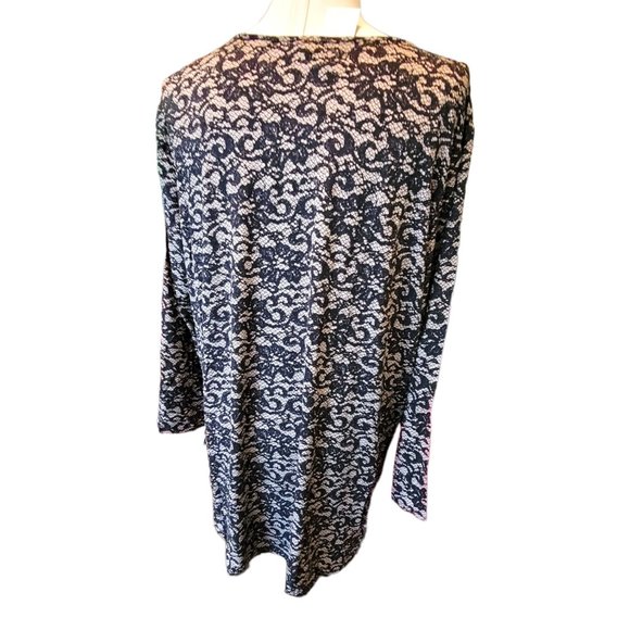 J. Jill Black and Tan Hollac Pants and Top Set Faux Lace Design Woman's 2X DH386 - Picture 4 of 7